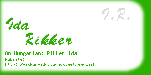 ida rikker business card